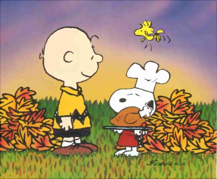 Solve Charlie Brown Thanksgiving jigsaw puzzle online with 480 pieces