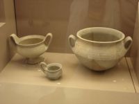Ancinent Greek Pottery in Vravron Museum, Greece