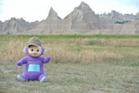 Tinky Winky in the Badlands