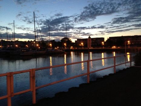Cobourg Ontario Harbour at dusk