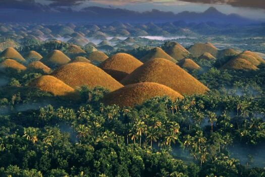 Chocolate Hills in the Bohol province of the Philippines