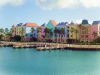 Rainbow houses, Nassau, Bahamas