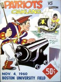 1960 AFL Game Program - Oakland Raiders vs. Boston Patriots