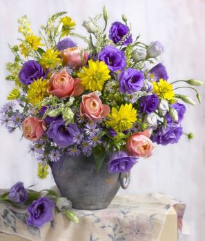 Happiness is....A Beautiful Bowl of Flowers.