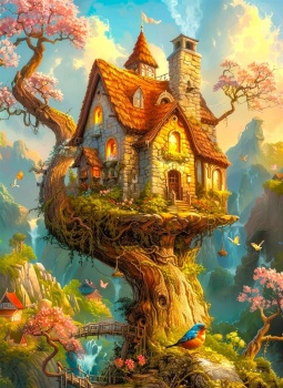 Solve A Magical Tree House..... jigsaw puzzle online with 20 pieces