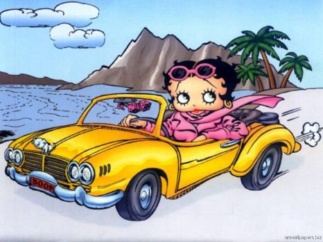 Betty Boop Driving