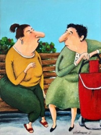 Irina Babichanko Artwork   -   'Gossip Catchup!'