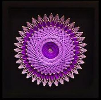 purple circle design on black