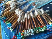 handmade bobbins and beads