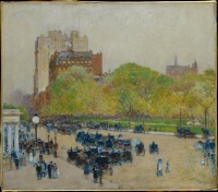 Spring Morning in the Heart of the City, Childe Hassam, 1890, reworked 1895–99