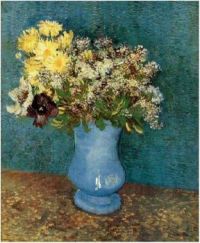 Van Gogh ~ Vase-with-Lilacs,-Daisies-and-Anemones