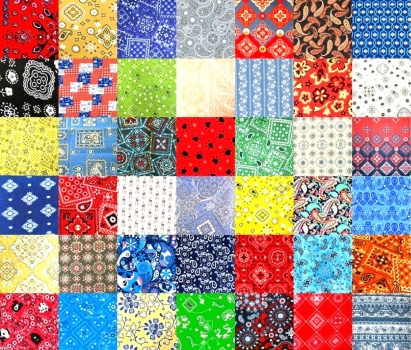 Solve PATCHWORK BANDANA PRINTS 3 jigsaw puzzle online with 143 pieces