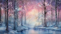 Fantasy winter scene