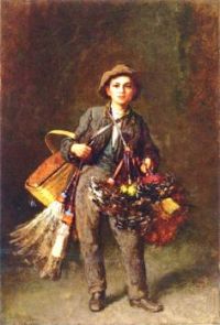 Feather Duster Boy by Eastman Johnson