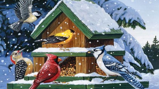 winter birdhouse