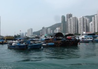 Sampans in Aberdeen Harbour, Hong Kong