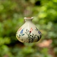 Hand-Painted Porcelain Hummingbird Feeder