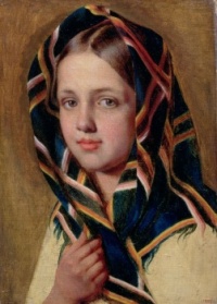 Aleksei Venetsianov - (Russian, 1780 - 1847) - Girl in a Shawl, nd. / Resize from 12 to 285 pieces.
