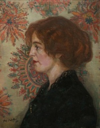 Josef Mehoffer (Polish, 1869-1946) Portrait of a woman, 1919