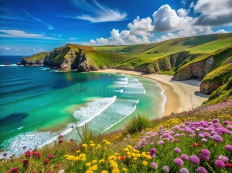 Solve Rockham Bay Beach, Mortehoe, North Devon, UK jigsaw puzzle online ...