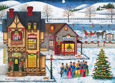 With other bands Cupboard Therefore Solve Puzzle Warehouse-Main Street Carolers jigsaw puzzle online with 88  pieces