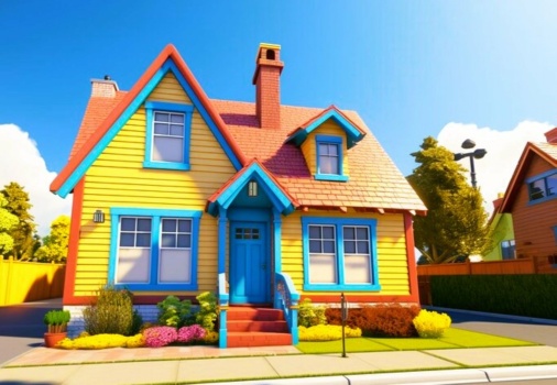 Solve Casas de Colores jigsaw puzzle online with 300 pieces