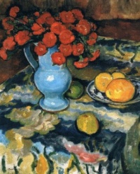 Still Life With Blue Vase 1909-10 by Józef Pankiewicz