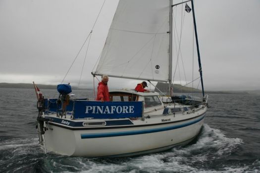 Pinafore on her wai into Loch Harport