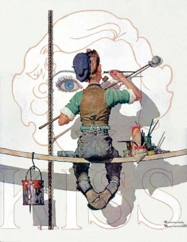 Solve Norman Rockwell jigsaw puzzle online with 20 pieces