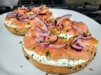 Smoked Salmon Bagel with Herb Cream Cheese
