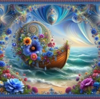 Boat with flowers 4
