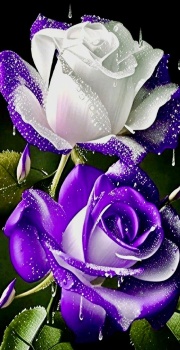 Solve White And Purple Roses jigsaw puzzle online with 45 pieces