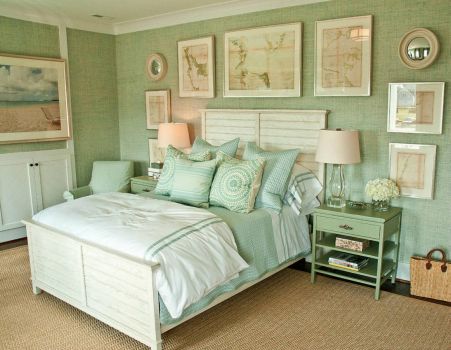 Solve Serene Green Bedroom Jigsaw Puzzle Online With 99 Pieces