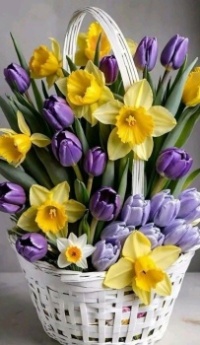Happiness is....Beautiful Spring Basket !