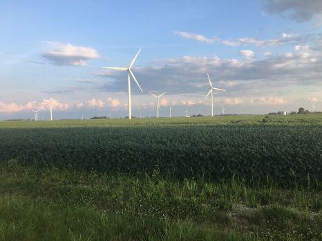 Wind farm in Northern Indiana