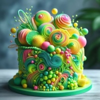 Multi-Color Cake from Cute cake FB