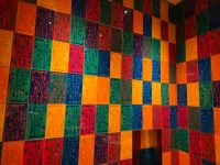 Colorful bathroom wall tile