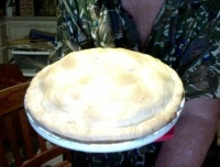 Homemade Apple Pie Right Out Of The Oven.