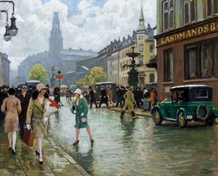 Solve Paul Gustave Fischer - Købmagergade at Amagertorv