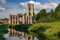 Fountains-Abbey exterior in Yorkshire