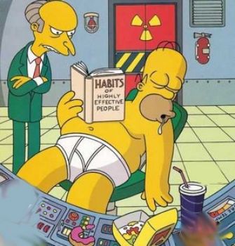 Homer hard at work