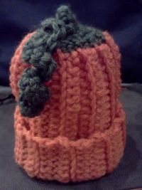 crochet pumpkin hat