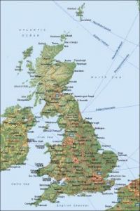 Map of GB and Northern Ireland