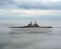 USS Iwo Jima (LHD-7) dense fog in the Atlantic Ocean