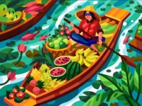 Floating market - by Julia Bezvershenko 🍉 🍌 🍐