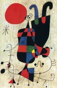 Figures and Dog in front of the Sun, 1949 by Joan Joan Miró
