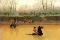 Fording the Stream by Henry Farny