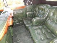 LeBaron tufted arm chair leather interior