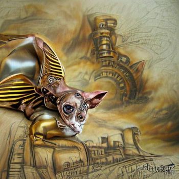 Steampunk Sphinx Cat