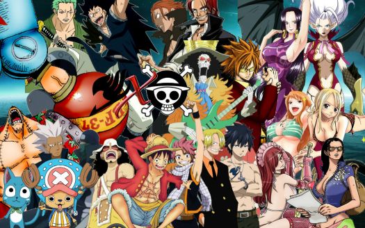 Solve Naruto Bleach One Piece Fairy Tail Wallpaper 8 Jigsaw Puzzle Online With 416 Pieces